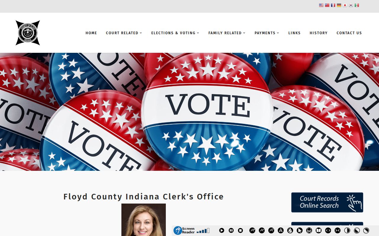 Floyd County Clerk court docket and records website