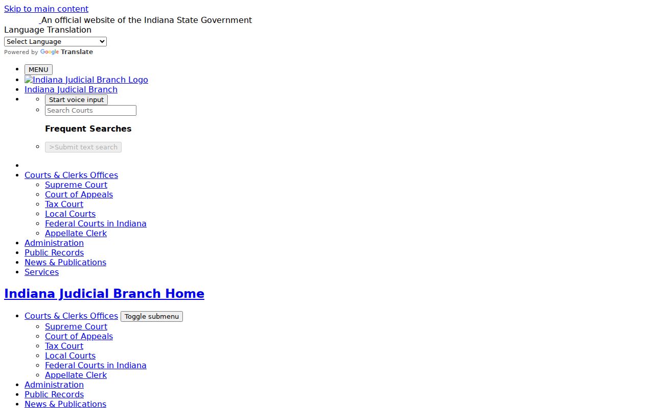 Floyd County court docket state court landing page